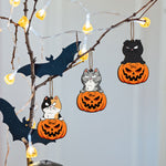 Peeking Pet Halloween - Personalized Wooden Ornament, Halloween Ornament