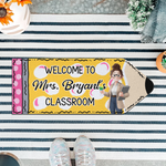 Pencil Shape Classroom Decor - Personalized Doormat