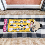 Pencil Shape Classroom Decor - Personalized Doormat