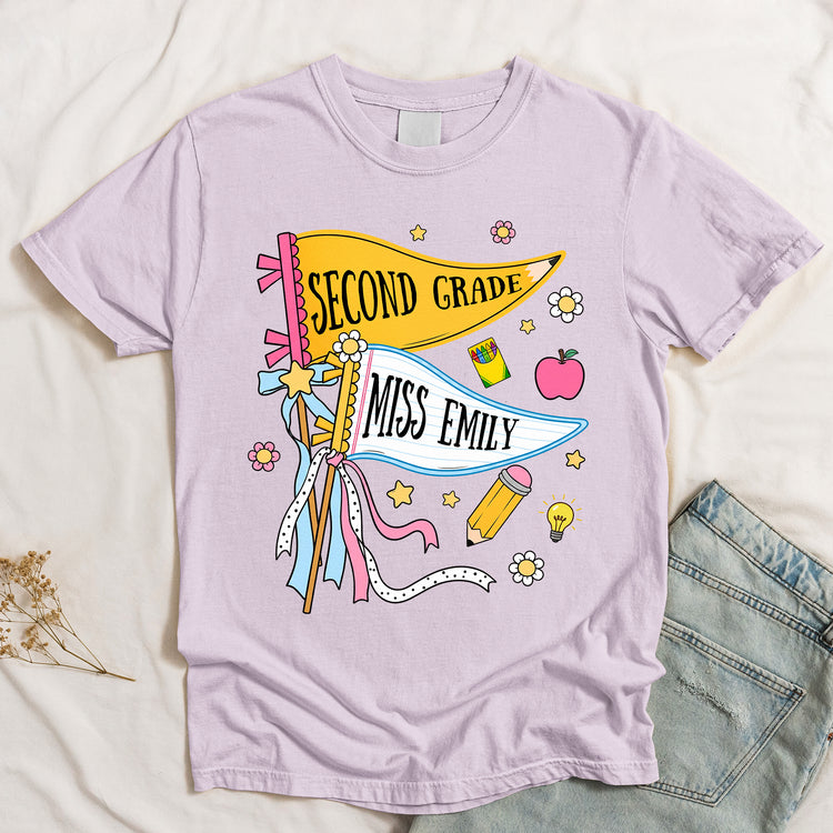 Pencil-Back-To-School-Teacher-Custom-Pennant--Personalized-Shirt-3