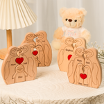 Penguin Family - Personalized Wooden Penguin Family Puzzle
