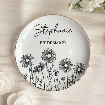 Perfect Bridesmaid Or Bestie Gift Custom Name Gift for Her - Personalized Jewelry Dish