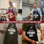 Personal Chef Grill Apron Funny Gifts For Him, Husband - Personalized Apron