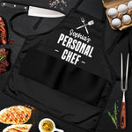 Personal Chef Grill Apron Funny Gifts For Him, Husband - Personalized Apron