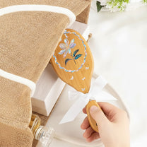 Personalised Birth Flower Gift For Her - Personalized Hair Brush