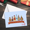 Personalized Acohol Christmas Cards - Gift For Friends, Bff, Besties, Sister, Family Members