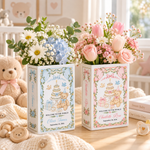 Personalized Baby Ceramic Book Vase, Newborn Keepsake Vase - Personalized Vase
