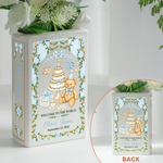 Personalized Baby Ceramic Book Vase, Newborn Keepsake Vase - Personalized Vase
