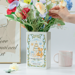 Personalized Baby Ceramic Book Vase, Newborn Keepsake Vase - Personalized Vase