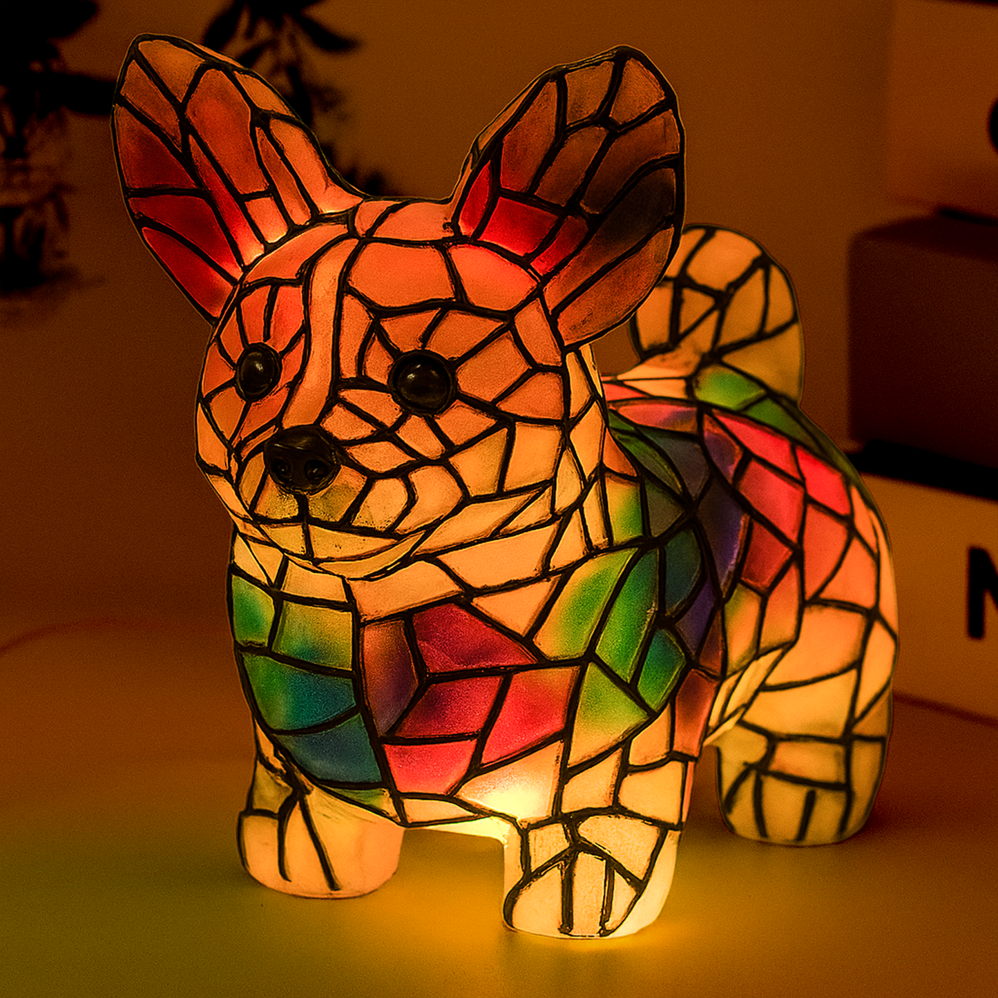 Personalized Corgi Lamp
