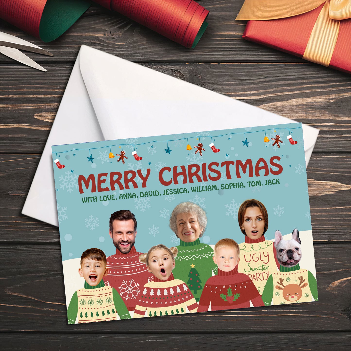 Personalized Photo Christmas Cards - Gift For Family