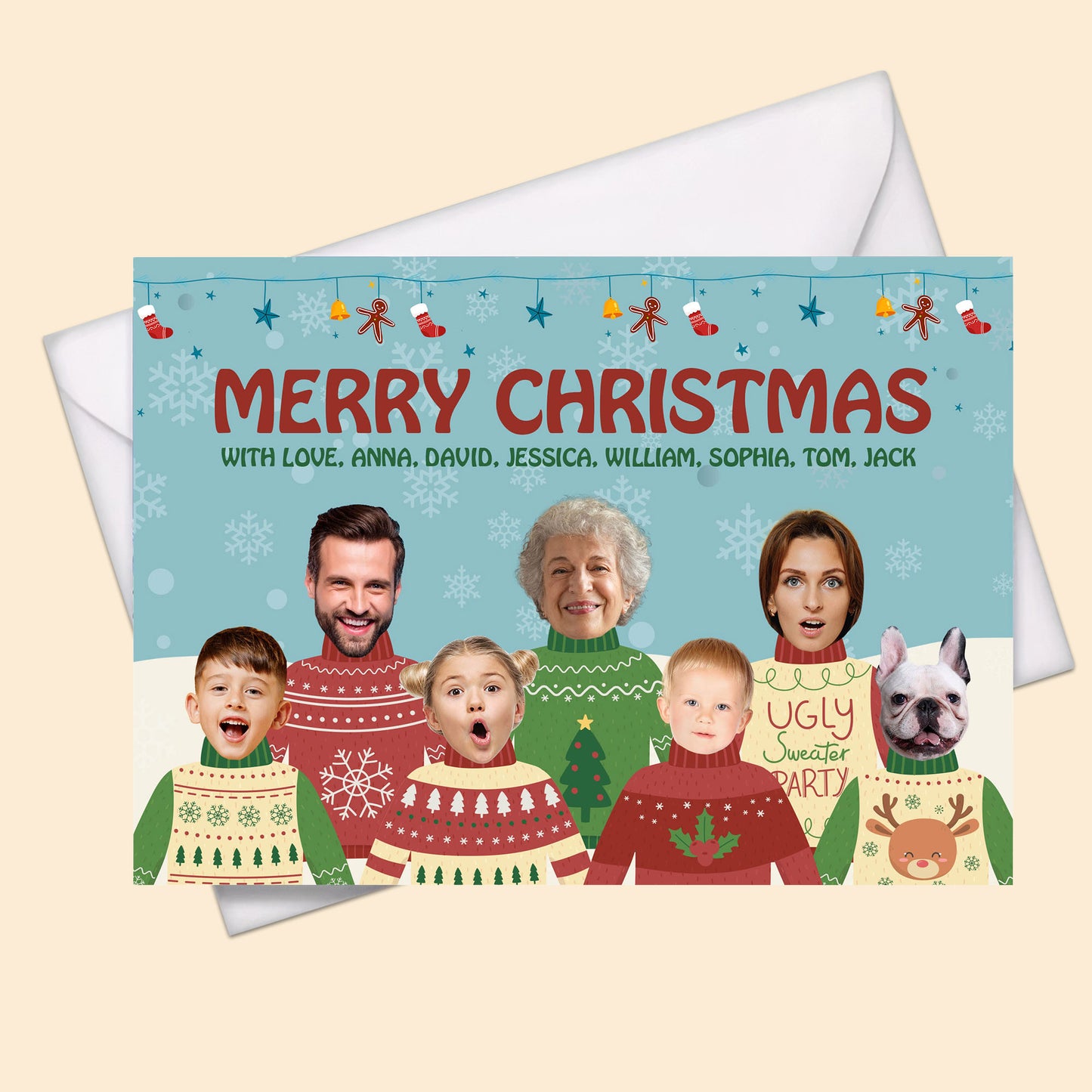 Personalized Photo Christmas Cards - Gift For Family