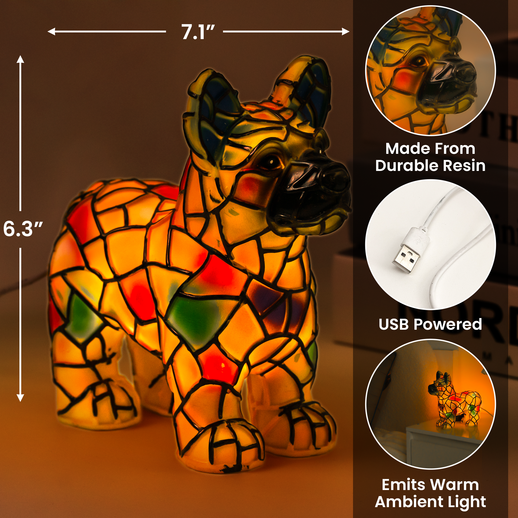 Personalized German Shepherd Lamp