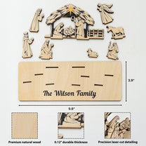 Personalized Nativity Scene Christmas Decoration Wooden Laser Cut