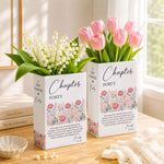 Personalized Years Birthday Ceramic Vase, A New Chapter Book Flowervase - Personalized Vase