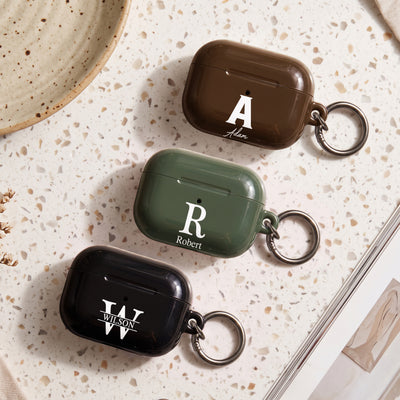 Personalized Monogram, Initial Name For Him, Husband, Son - Personalized Protective Case For AirPods