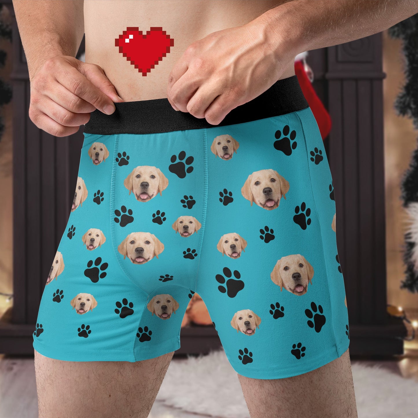 Pet Boxer Briefs - Personalized Photo Men's Boxer Briefs