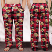 Pet Christmas - Personalized Photo Fleece Pajama Pants