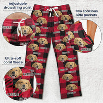 Pet Christmas - Personalized Photo Fleece Pajama Pants