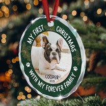 Pet First Christmas - Personalized Glass Photo Ornament