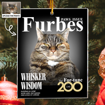 Pet Furbes Magazine - Custom Pet Portrait - Gifts For Dog Lovers, Cat Lovers - Personalized Acrylic Photo Ornament