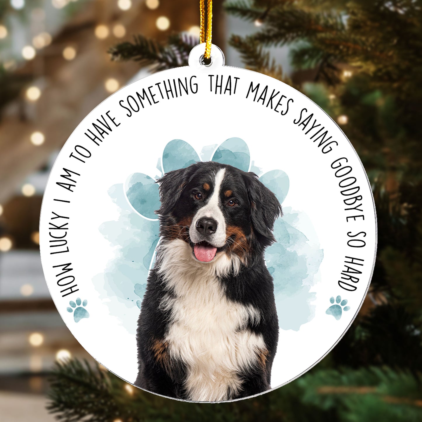 Pet Loss Custom Photo Saying Goodbye So Hard - Personalized Acrylic Photo Ornament