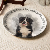 Pet Loss Custom Photo Saying Goodbye So Hard - Personalized Ceramic Photo Plate