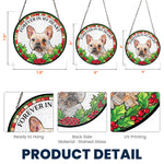 Pet Loss Forever In My Heart - Personalized Photo Stained Glass Window Hanging Suncatcher