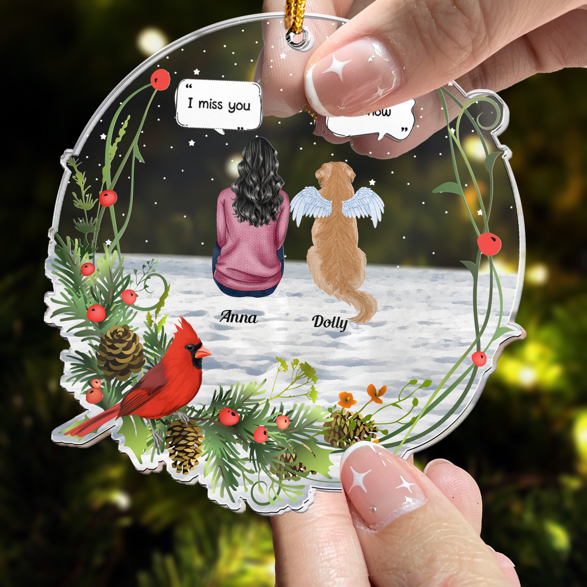 Pet Loss I Miss You - Personalized Acrylic Ornament