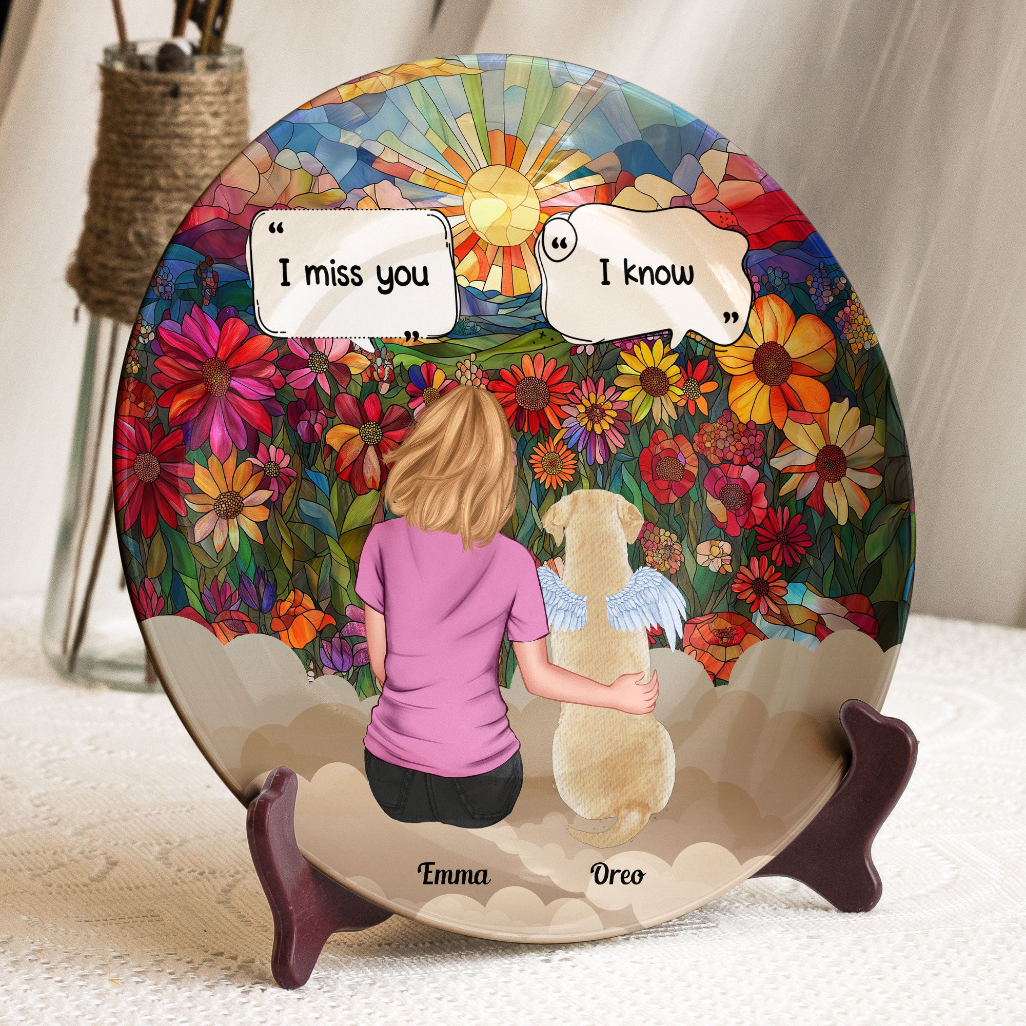 Pet Loss I Miss You - Personalized Ceramic Plate