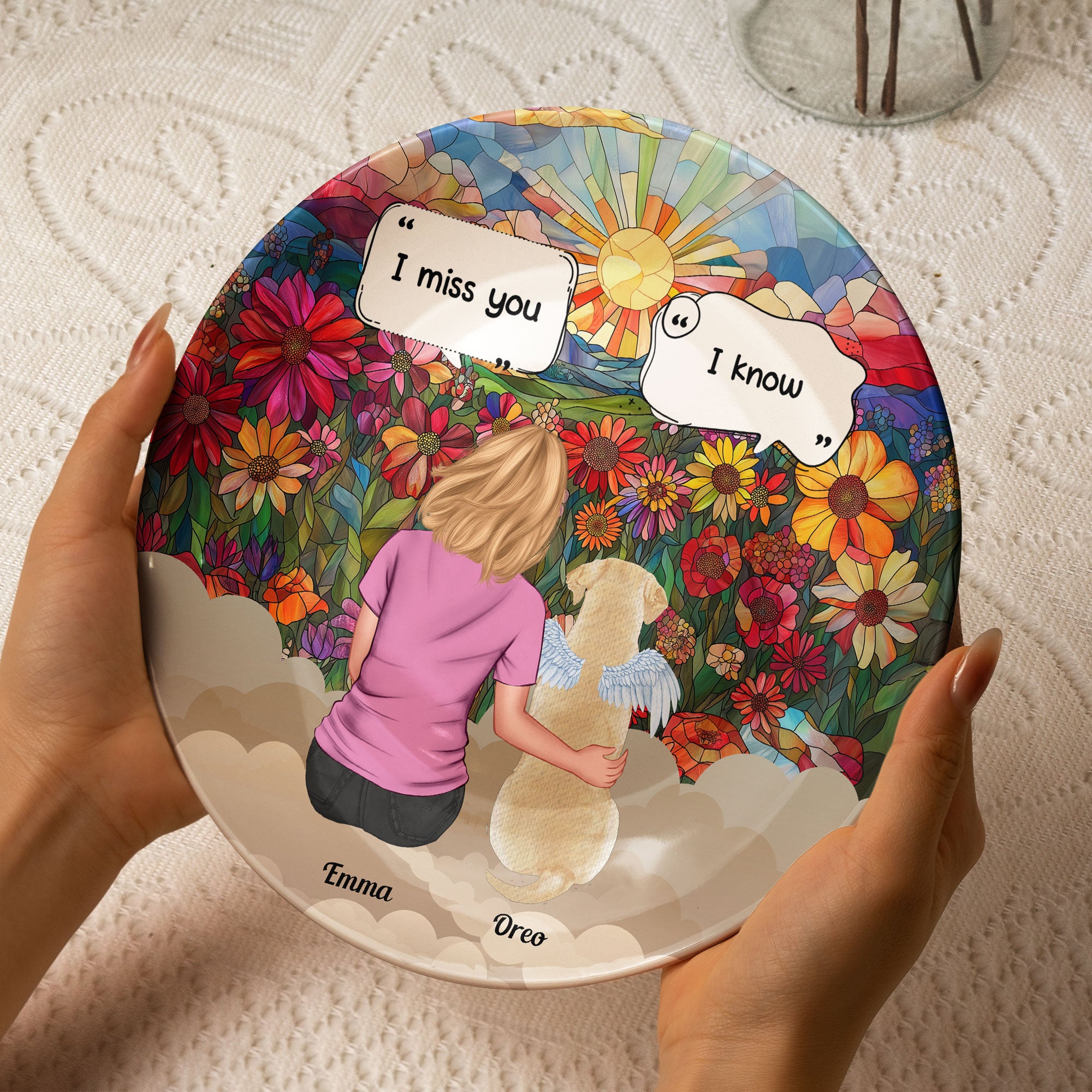Pet Loss I Miss You - Personalized Ceramic Plate