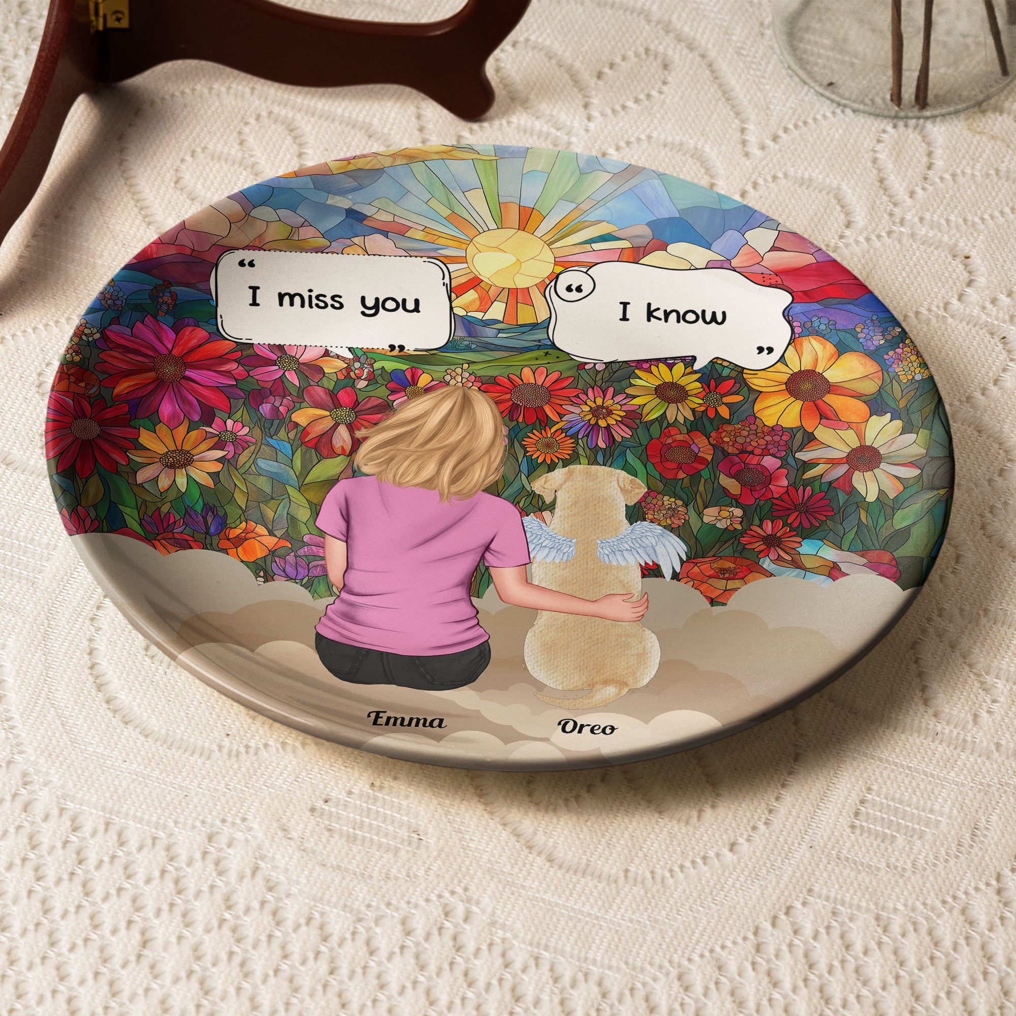 Pet Loss I Miss You - Personalized Ceramic Plate