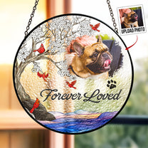 Pet Loss - Personalized Photo Stained Glass Window Hanging Suncatcher