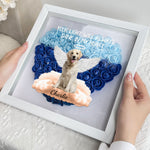 Pet Loss Your Light Will Always Shine - Personalized Photo Flower Shadow Box With LED Light