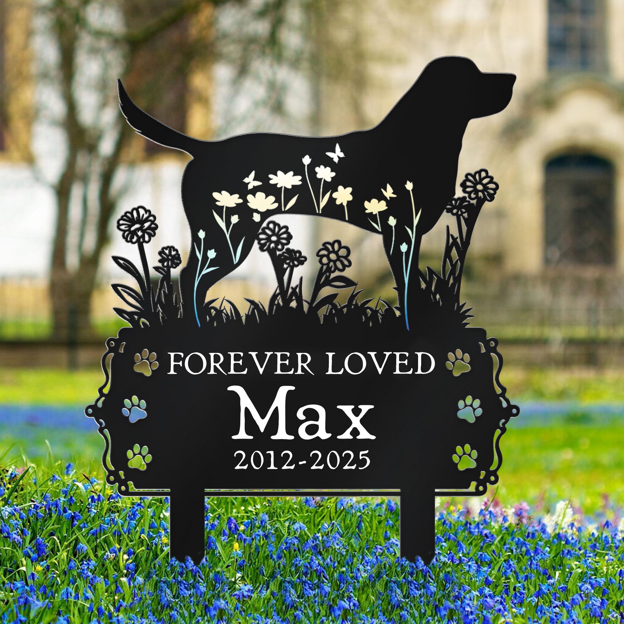 Pet Lover Gift Dog Garden Metal Stake - Personalized Garden Stake