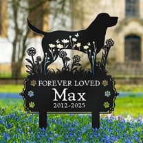 Pet Lover Gift Dog Garden Metal Stake - Personalized Garden Stake