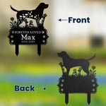 Pet Lover Gift Dog Garden Metal Stake - Personalized Garden Stake