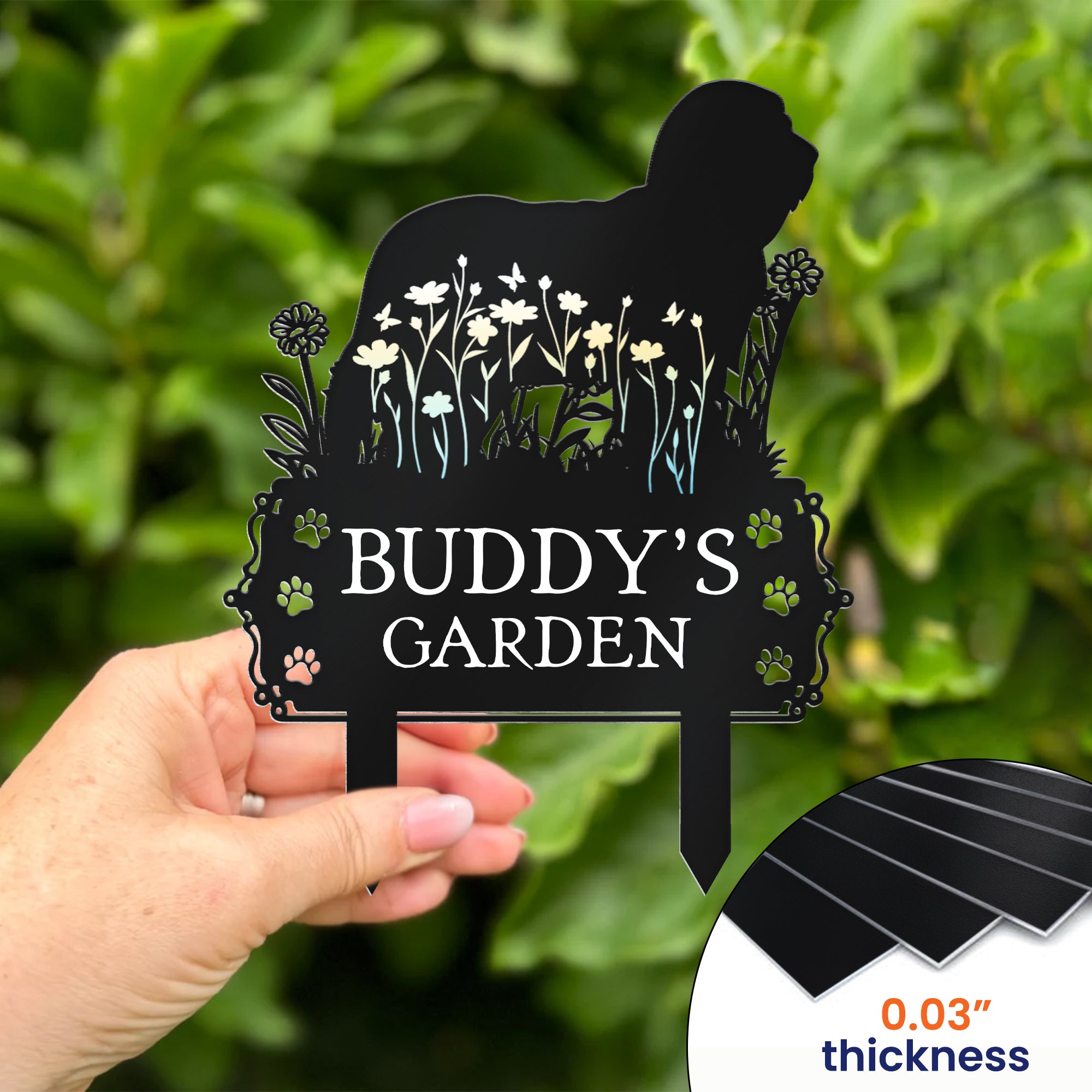 Pet Lover Gift Dog Garden Metal Stake - Personalized Garden Stake