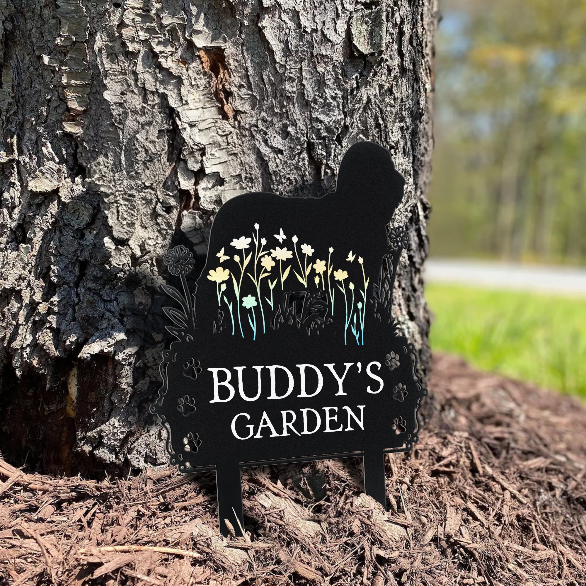 Pet Lover Gift Dog Garden Metal Stake - Personalized Garden Stake