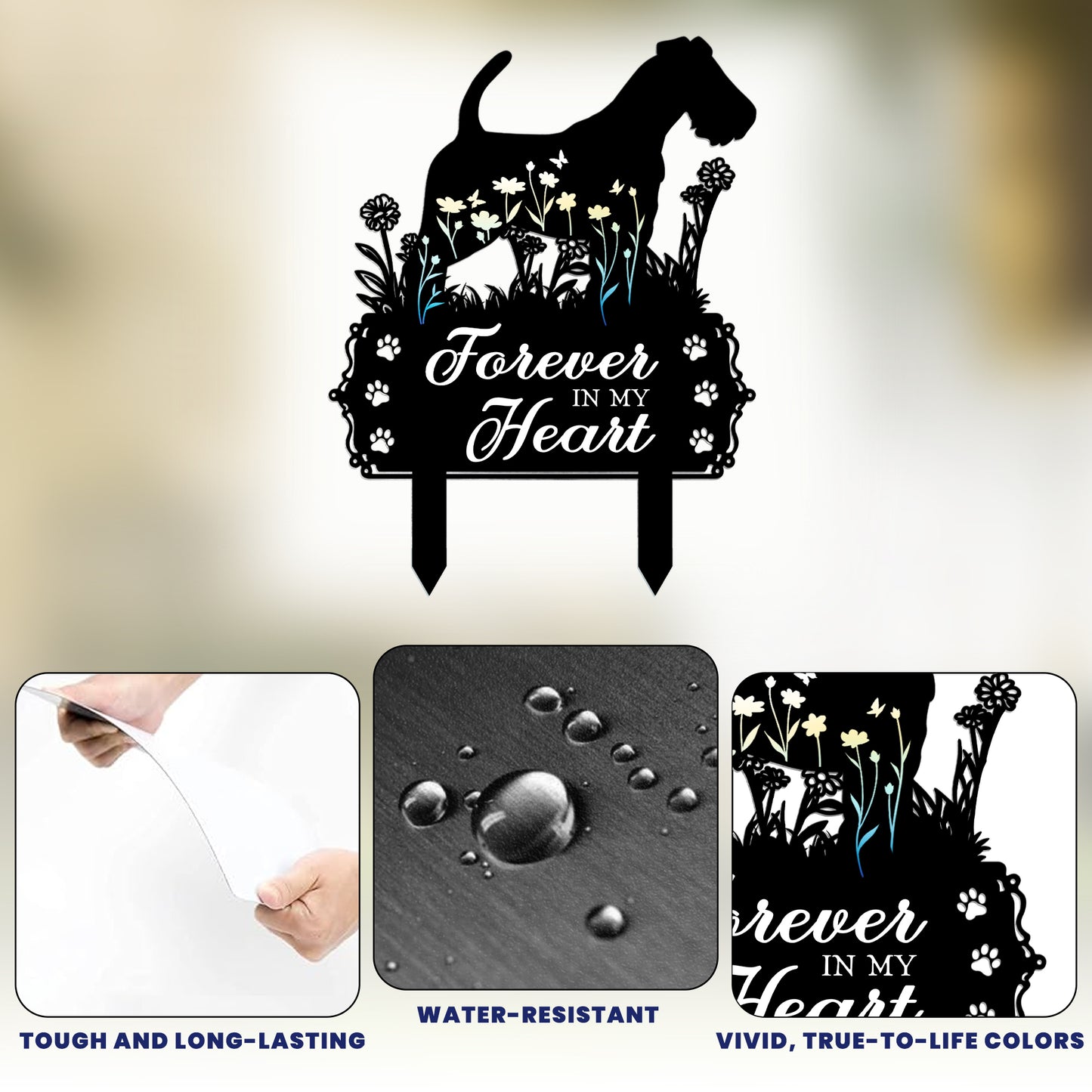 Pet Lover Gift Dog Garden Metal Stake - Personalized Garden Stake