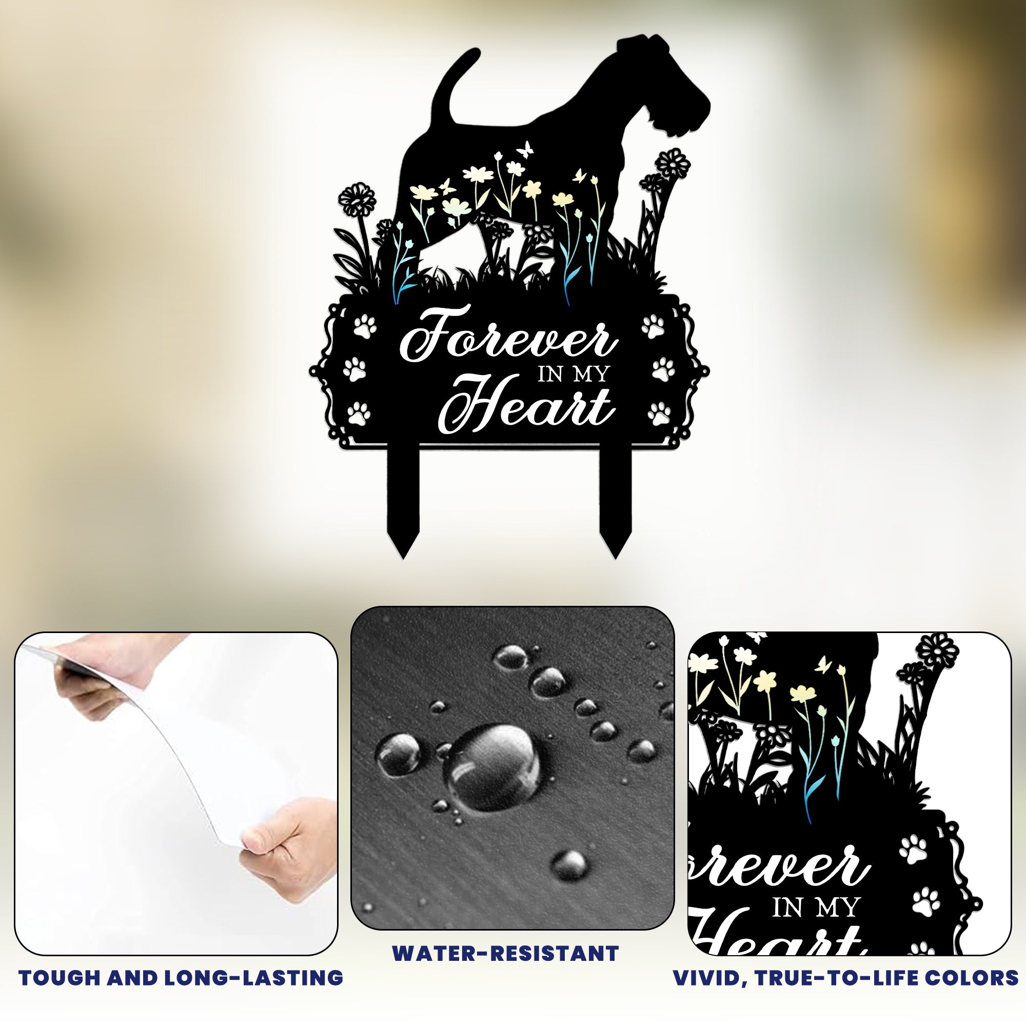 Pet Lover Gift Dog Garden Metal Stake - Personalized Garden Stake