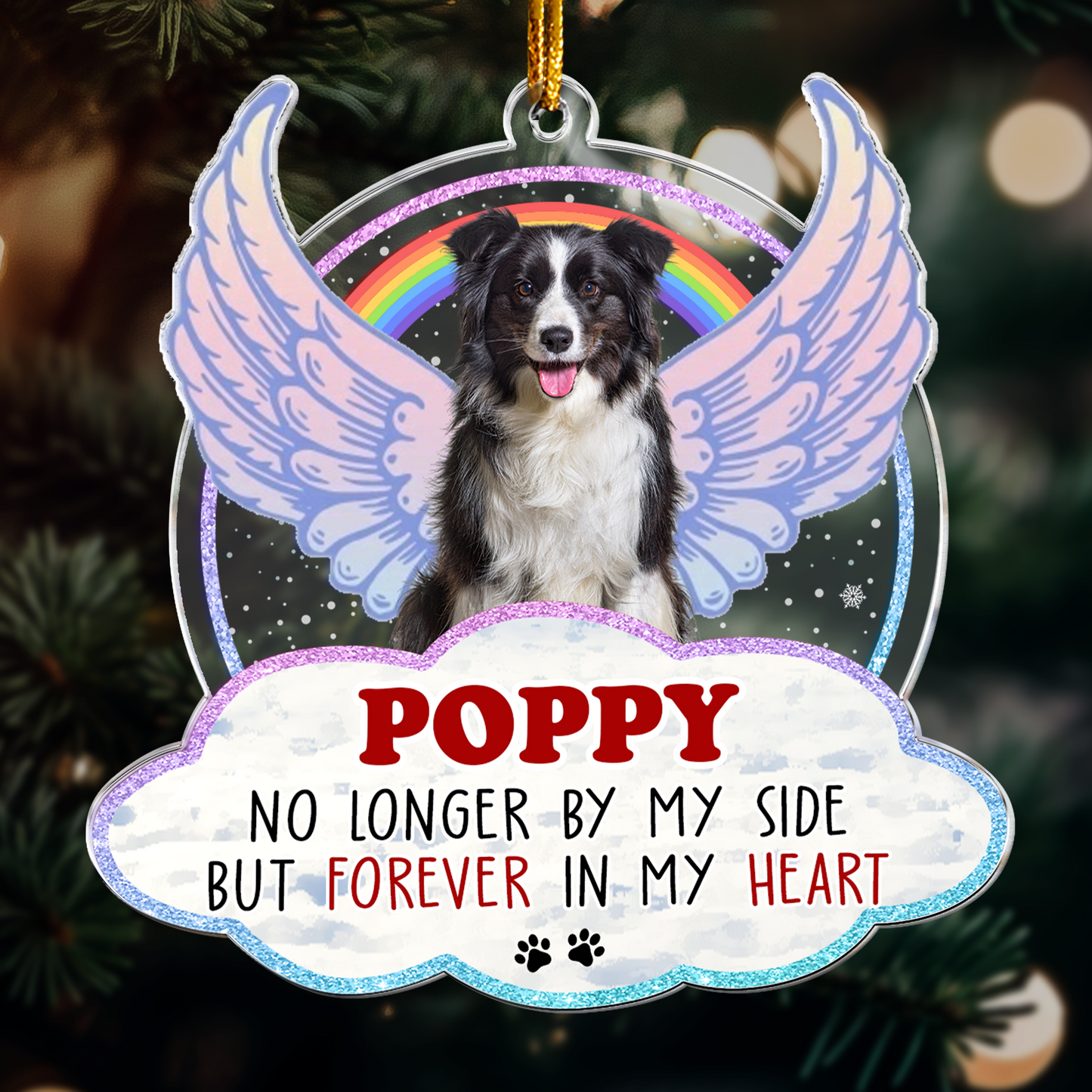 Pet Memorial - Favorite Hello And Hardest Goodbye - Personalized Acrylic Photo Ornament