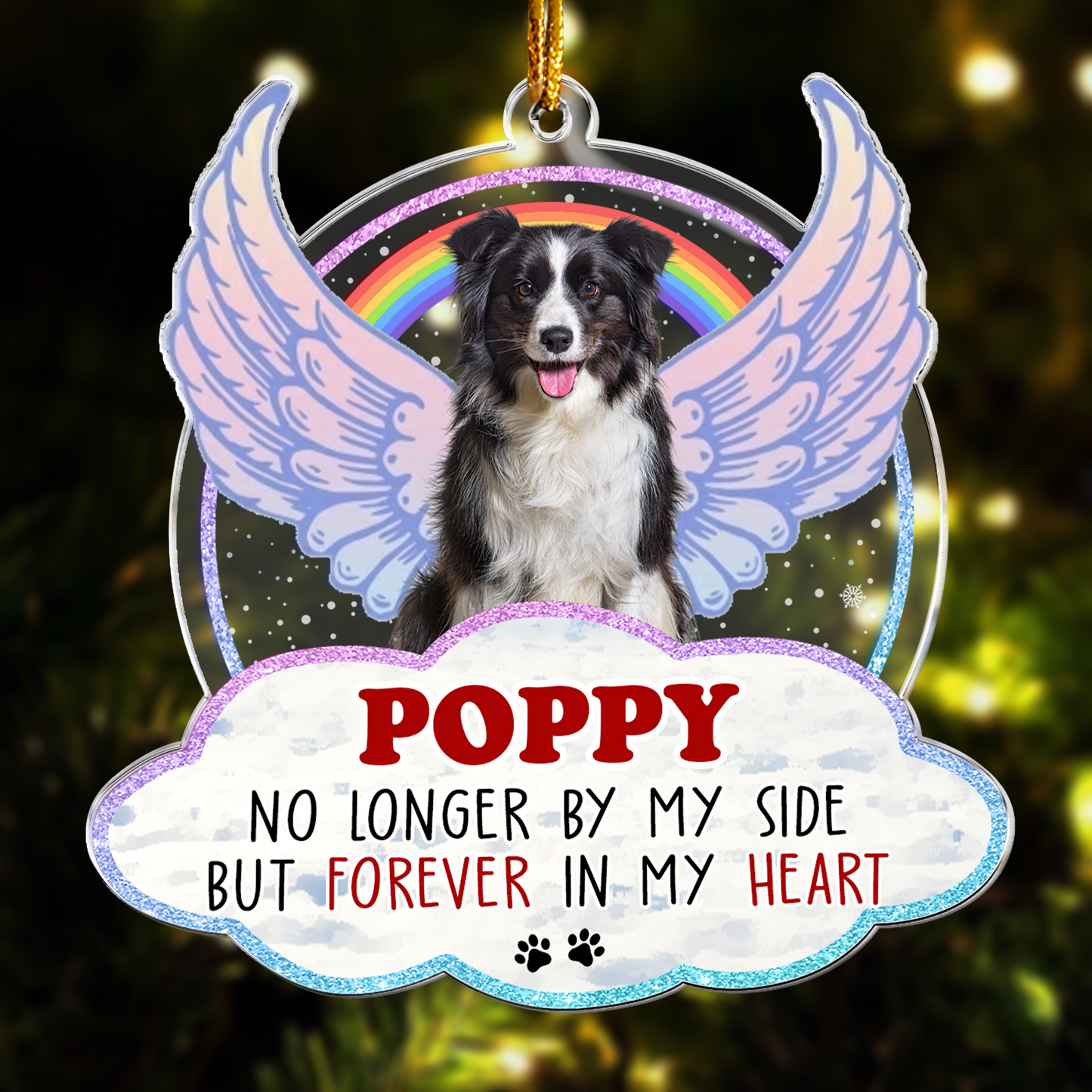 Pet Memorial - Favorite Hello And Hardest Goodbye - Personalized Acrylic Photo Ornament