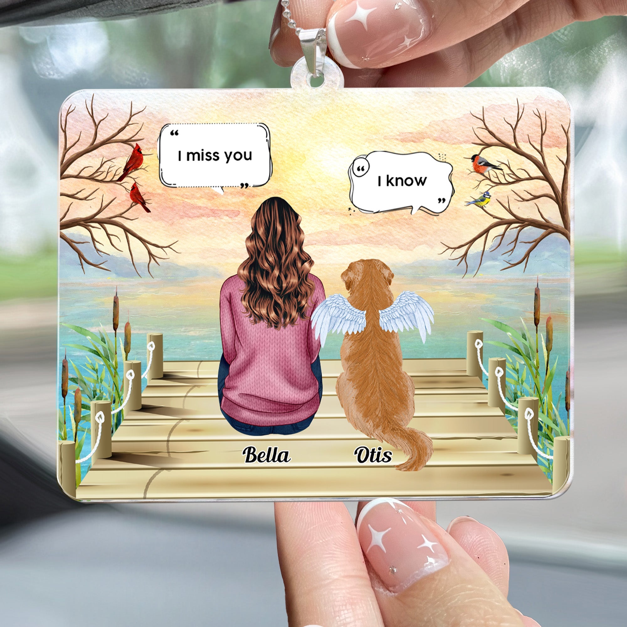 Pet Memorial I Am Always With You - Personalized Rear View Mirror Accessory