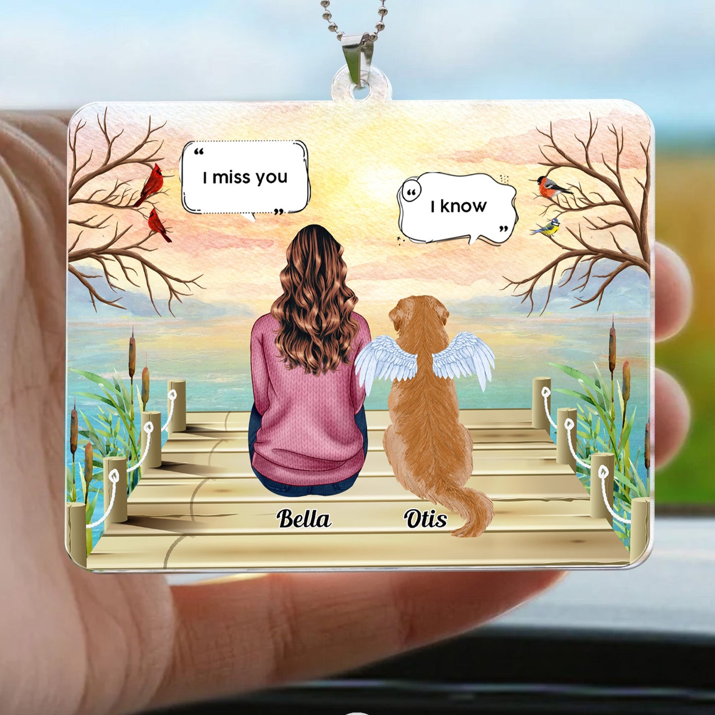 Pet Memorial I Am Always With You - Personalized Car Ornament