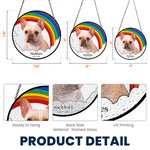 Pet Memorial Rainbow - Personalized Photo Stained Glass Window Hanging Suncatcher