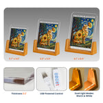 Custom Photo Pet Memorial Stained Glass Sunflower - Personalized Night Light 5