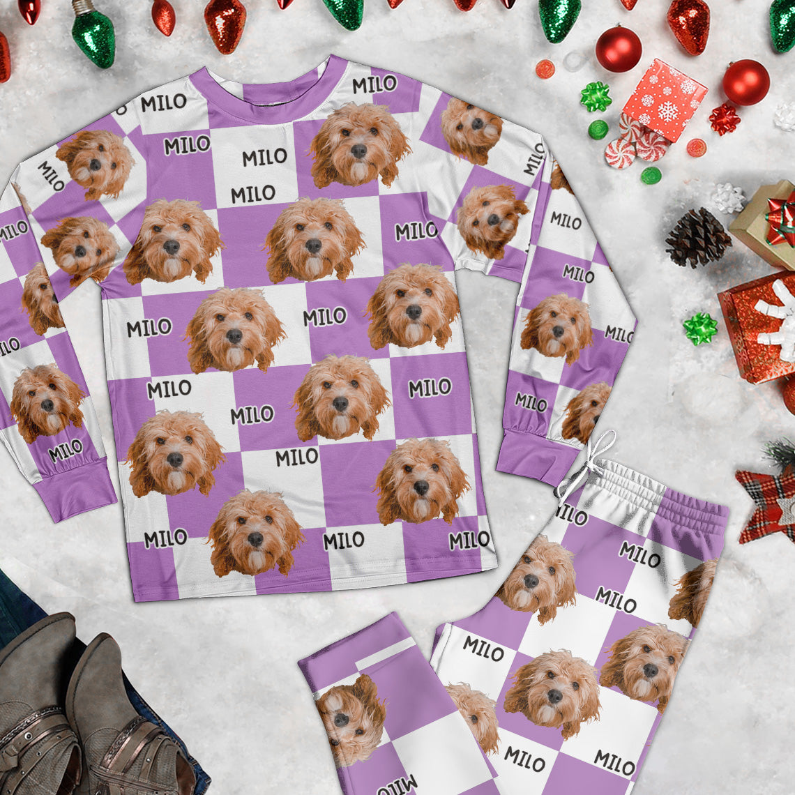 Pet Pattern - Personalized Photo Pajama Set