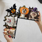 Pet Peeking Halloween Decor Door Corner Woodsign - Personalized Door Corner Decor