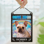 Pet Rainbow Window Memorial - Personalized Window Hanging Suncatcher Photo Ornament